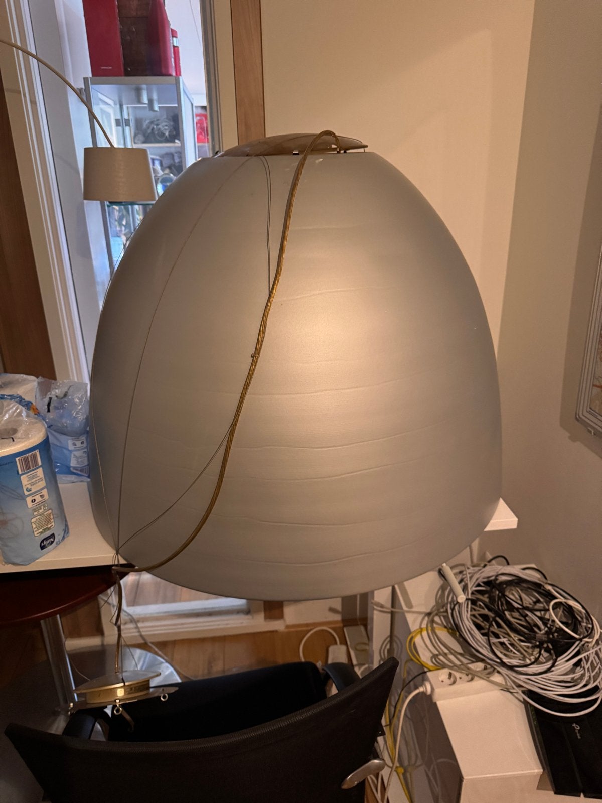 Artemide Nur 1618 Hanglamp - Grootste Maat (Ø 90 cm), Ophalen, Gebruikt, Metaal, Overige fittingen