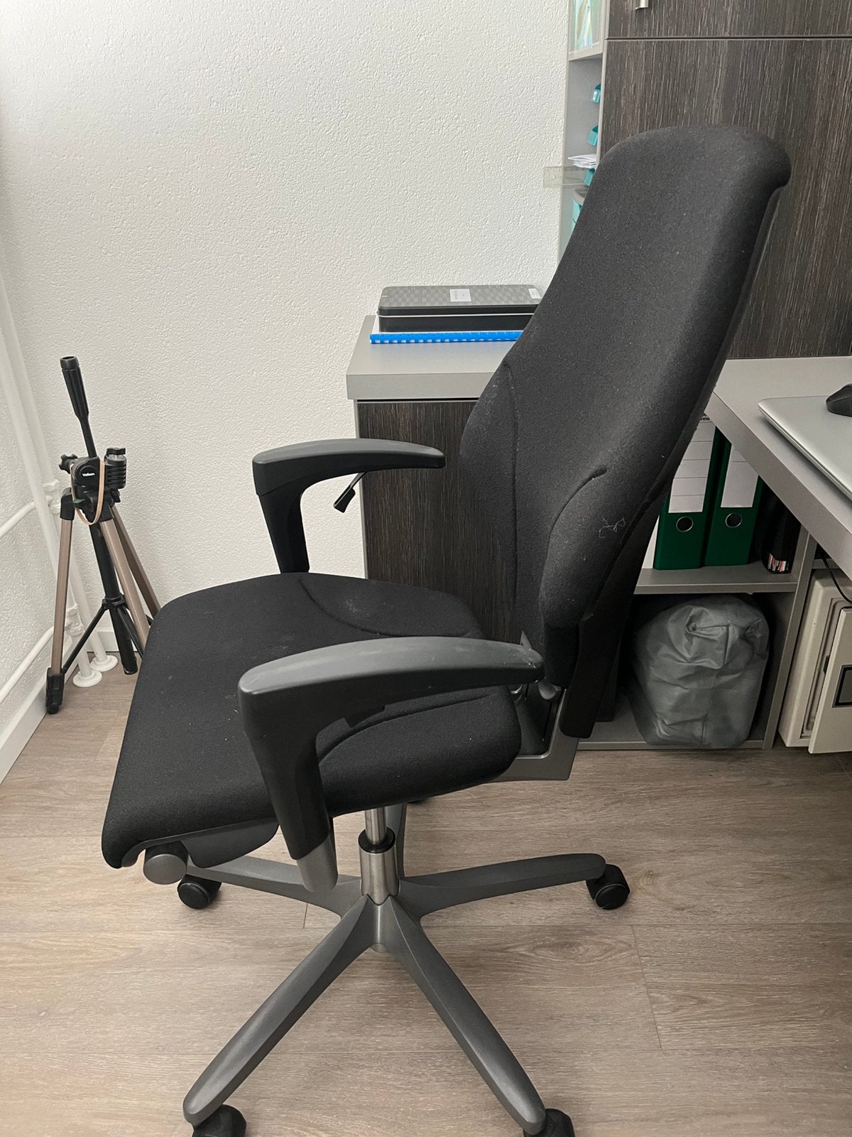 Bureau stoel zwart stof, Ophalen of Verzenden, Zo goed als nieuw, Zwart