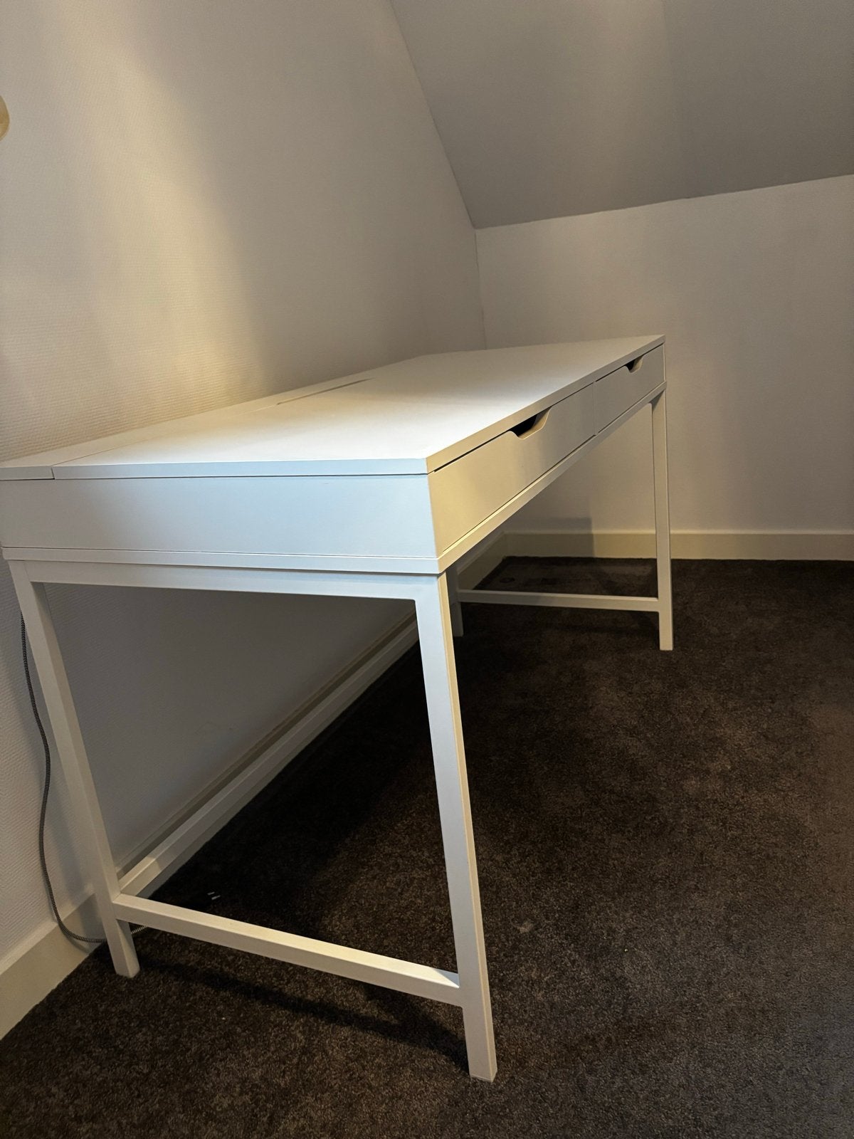 IKEA ALEX bureau wit 100x48 cm - Zo goed als nieuw, Huis en Inrichting, Bureaus, Ophalen, Met lades, Zo goed als nieuw, IKEA