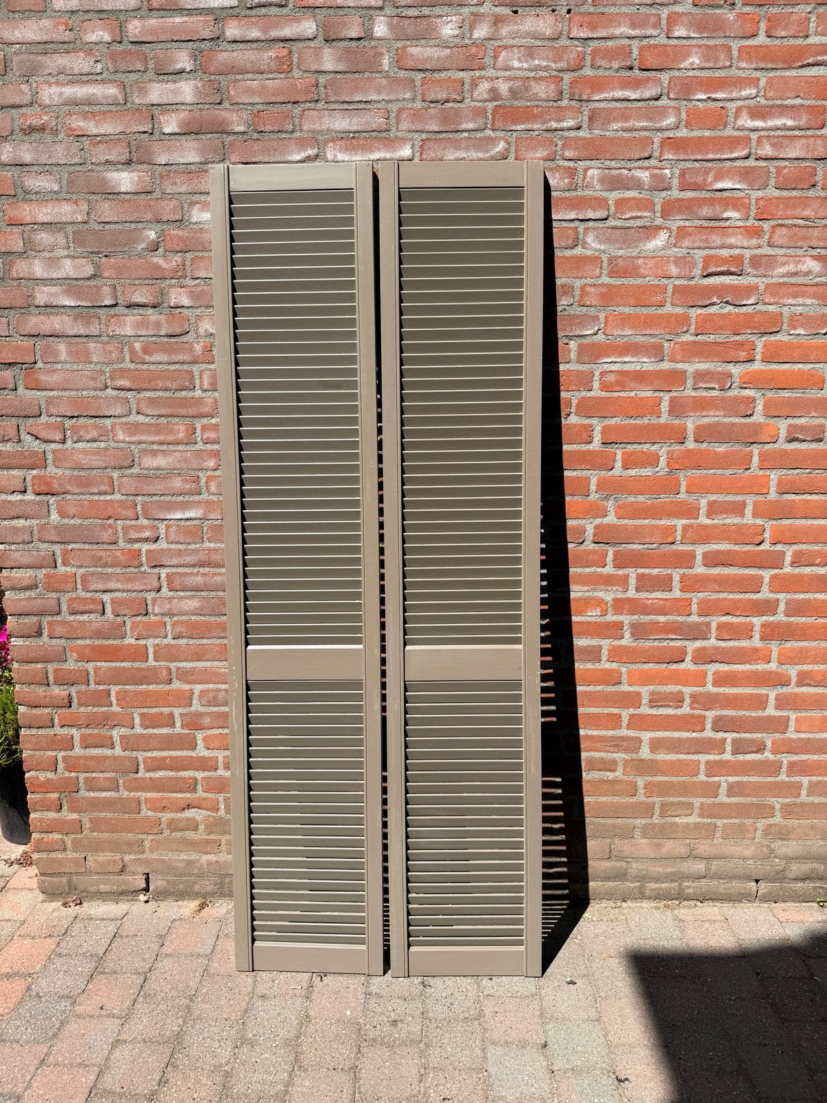 Set van 2 louvredeuren incl. Scharnieren, Ophalen, Gebruikt, 80 tot 100 cm, Binnendeur
