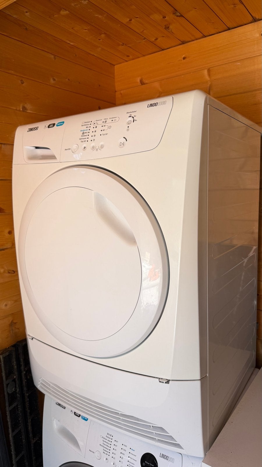 Zanussi Lindo 1000 Wasdroger - Zo goed als nieuw, Witgoed en Apparatuur, Wasdrogers, Zo goed als nieuw, Condens, Voorlader, 6 tot 8 kg