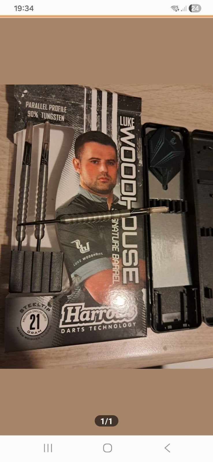 Luke woodhouse  21 gram  Ruilen, Sport en Fitness, Darts, Ophalen of Verzenden, Zo goed als nieuw, Pijlen