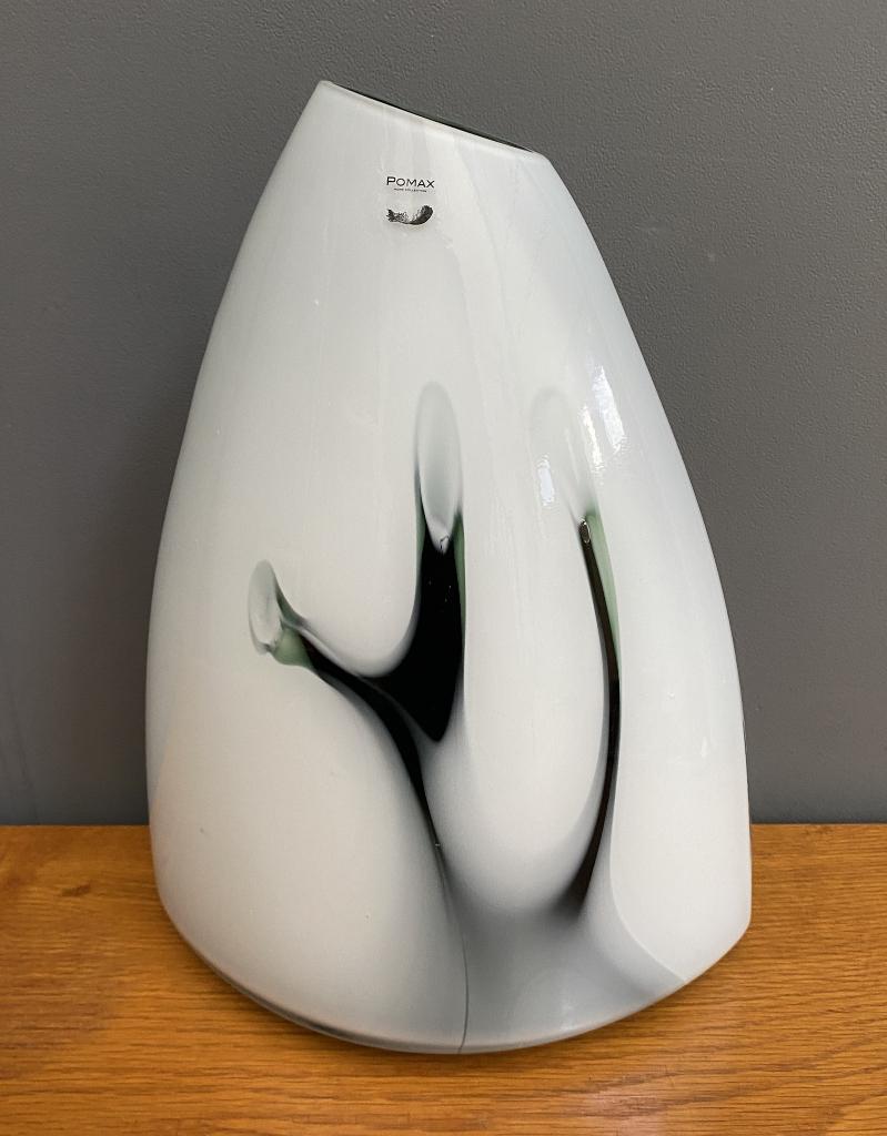 NIEUW OLD STOCK VAAS wit & groen Pomax Home Collection, Huis en Inrichting, Woonaccessoires | Vazen, Wit, Nieuw, Ophalen of Verzenden