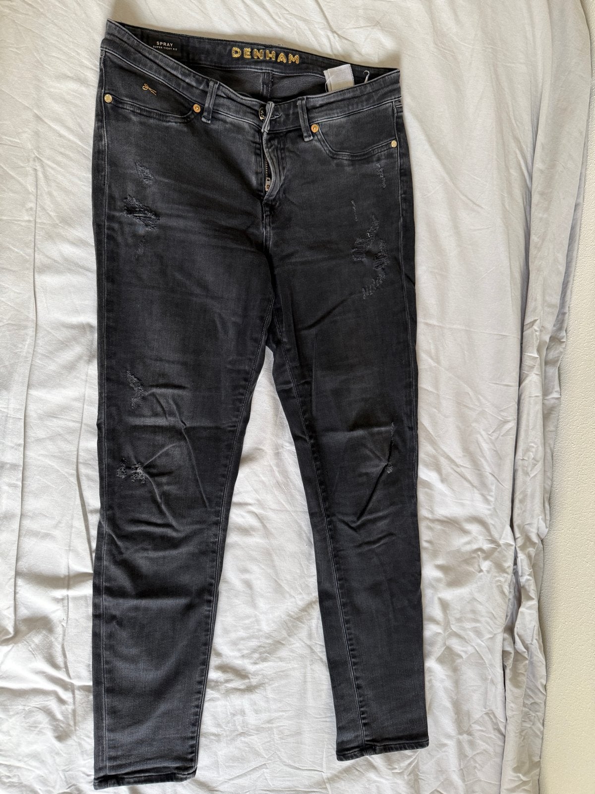 Denham Jeans - Zwart en Blauw (2 stuks) W29-L28, Ophalen of Verzenden, Gedragen, Zwart, W28 - W29 (confectie 36)