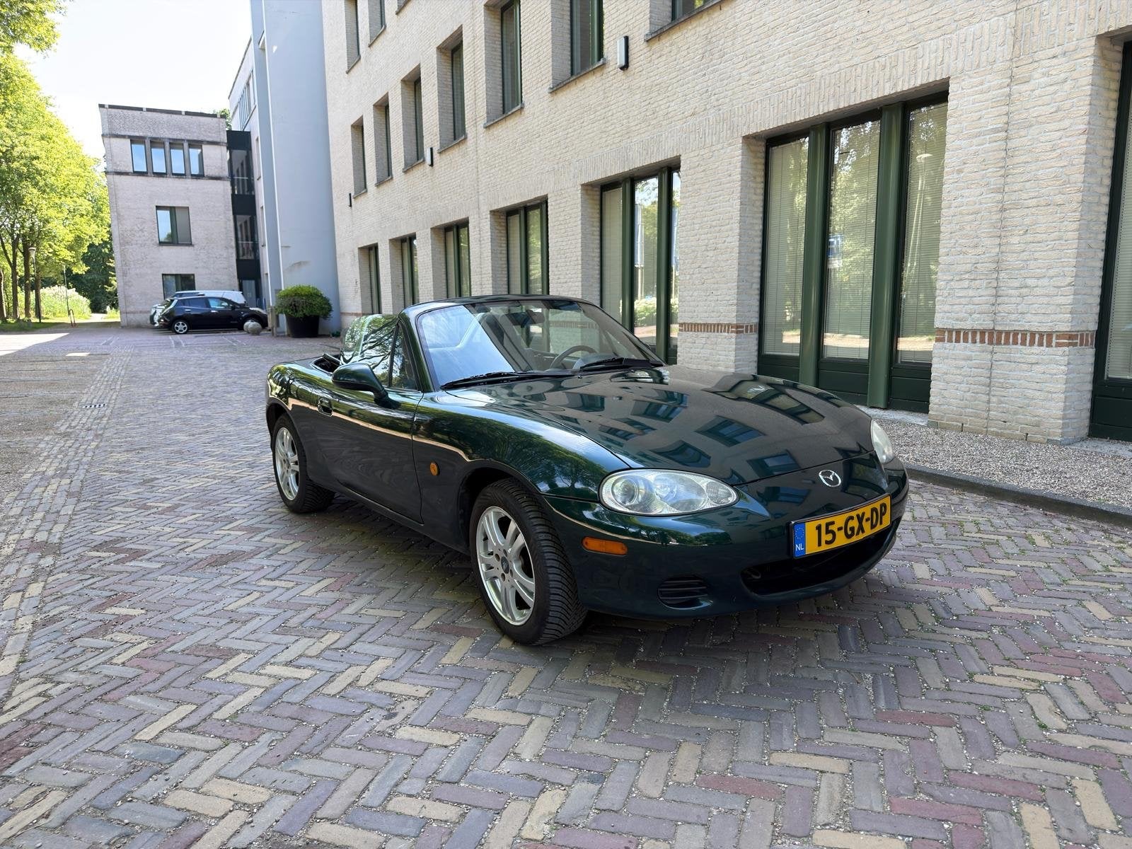 Mazda MX-5 1.6 I 2001 Groen, 40 €/maand, Zwart, 4 cilinders, Cabriolet
