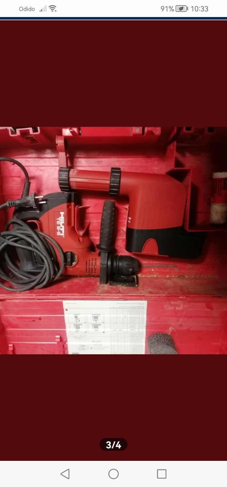 Hilti TE 6 S DRS Boorhamer met Stofafzuiging - Nieuwstaat, 600 watt of meer, Boor- en/of Breekhamer, Ophalen of Verzenden, Zo goed als nieuw