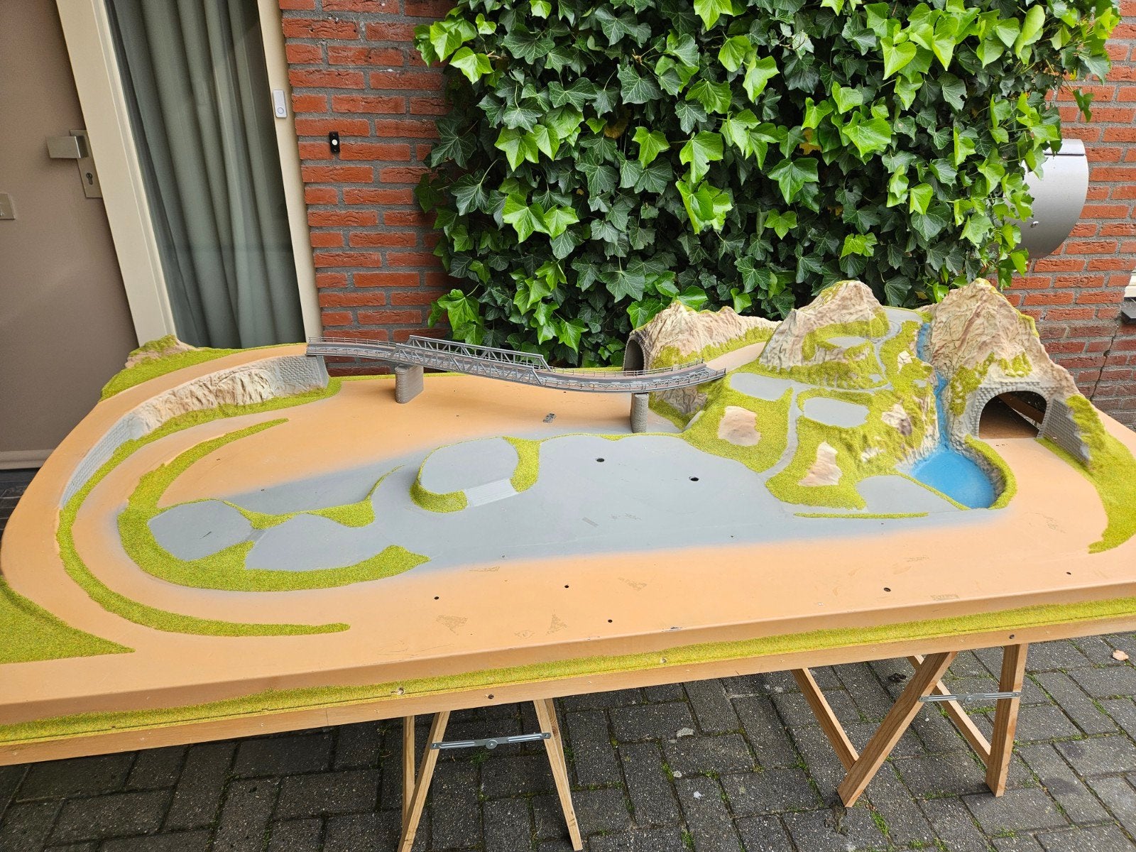 Treinplaat landschapsplaat Mühltal HO spoor trein 1:87, Natuur, Gelijkstroom of Wisselstroom, Zo goed als nieuw, Ophalen