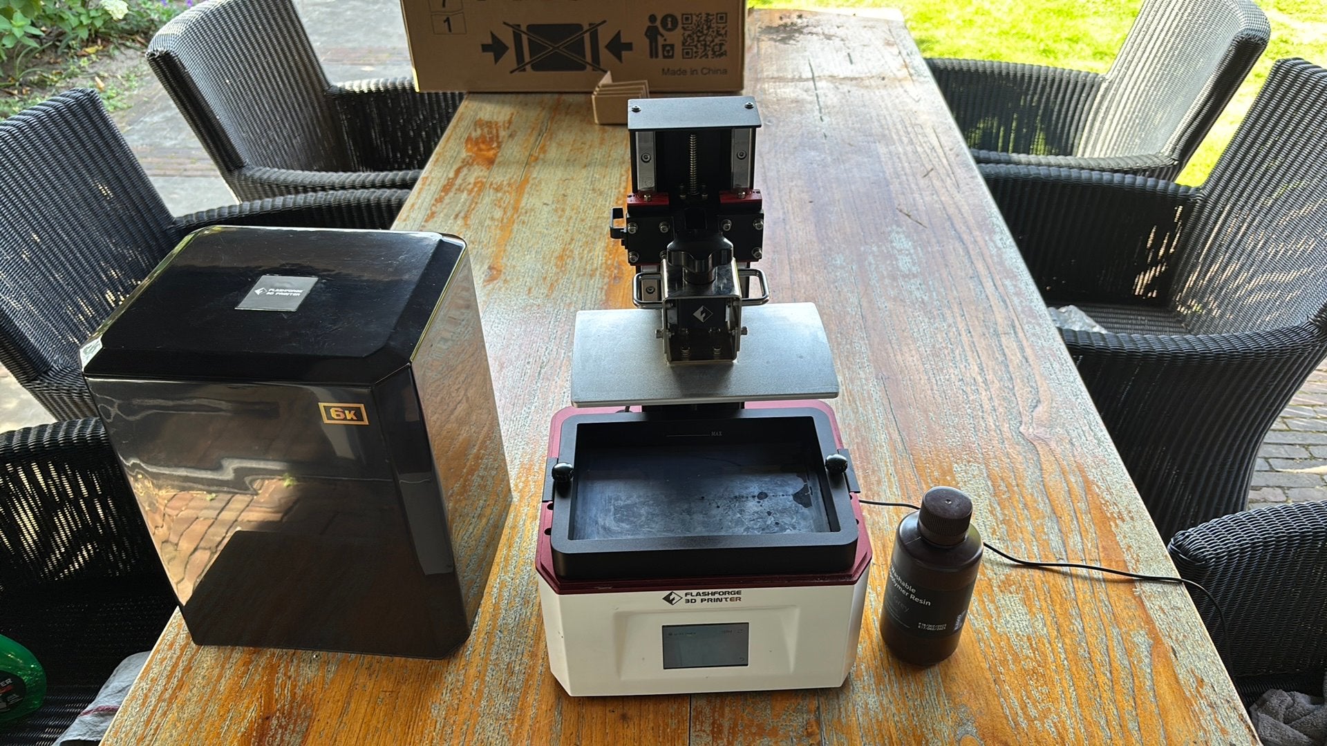Flashforge 3D printer 6K TEAB, Ophalen, Gebruikt, Resin/Hars