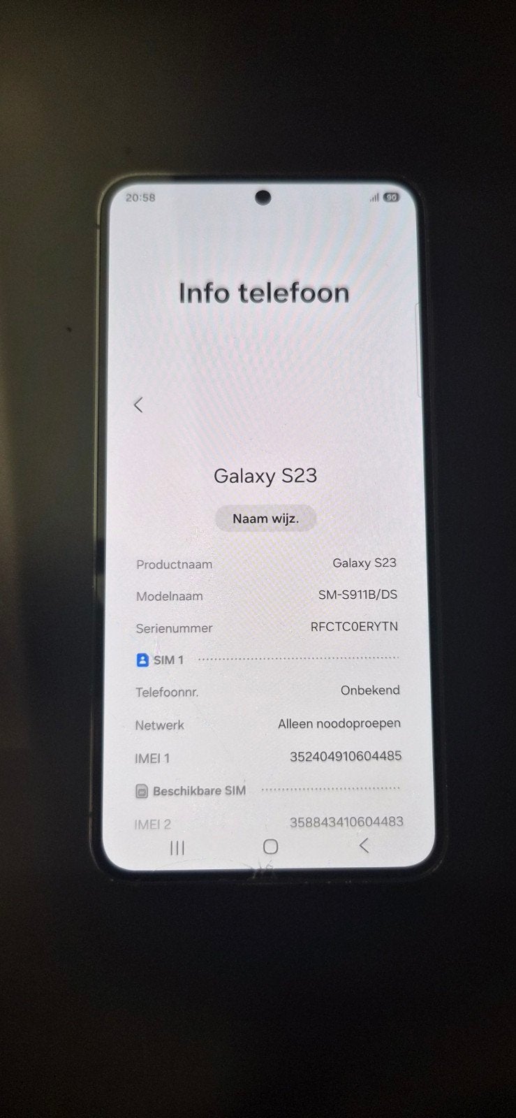 Samsung Galaxy S23 128gb, Gebruikt, Zwart, Touchscreen, Ophalen of Verzenden
