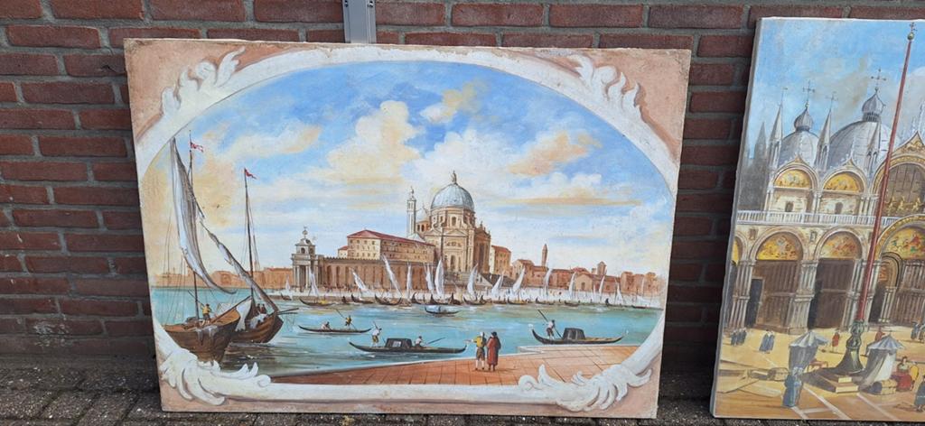 3 Grote Unieke Schilderijen: Venetië en Rome, Ophalen