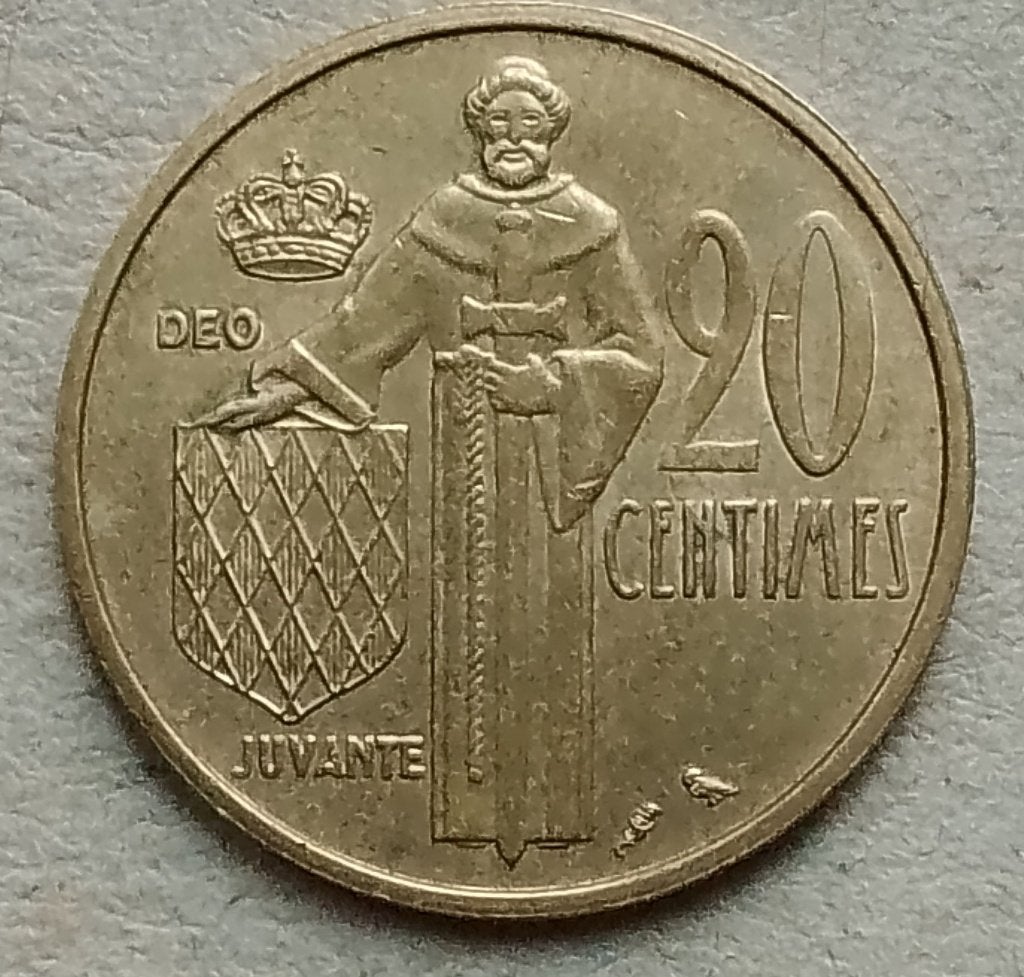 Monaco, 20 centimes 1962, Ophalen of Verzenden, Overige landen, Losse munt