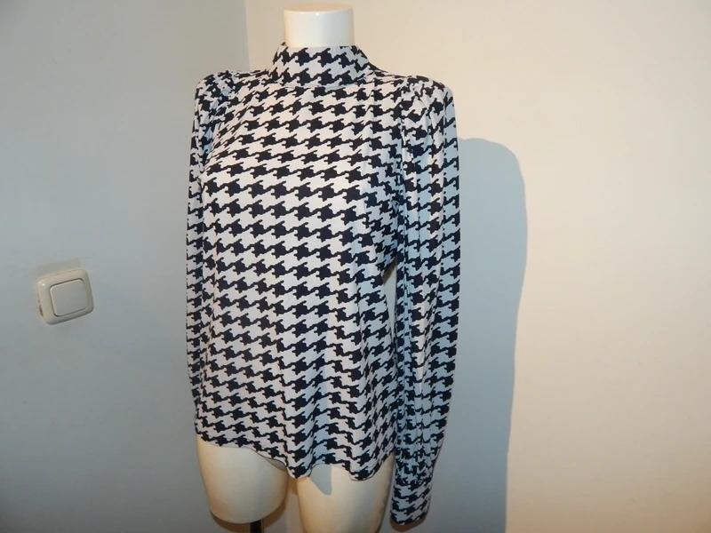 Studio Anneloes zwart wit stretch travel truitje ruiten, Maat 38/40 (M), Studio Anneloes, Lange mouw, Gedragen