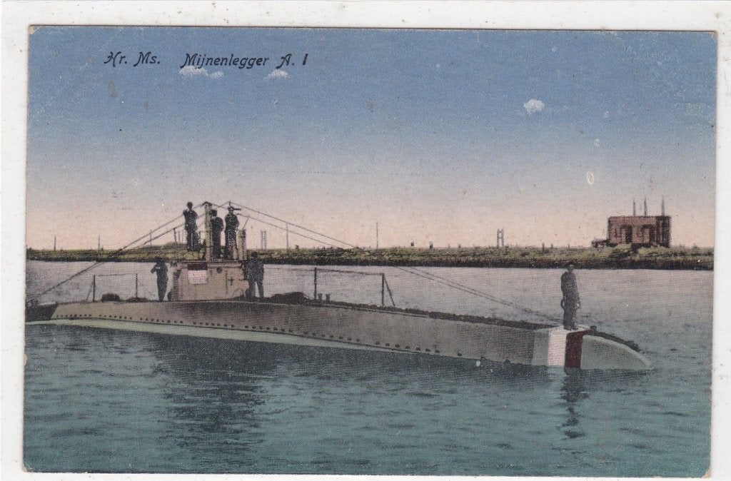 Den Helder-Onderzeeboot circa 1925, Ophalen of Verzenden, 1920 tot 1940, Gelopen, Noord-Holland