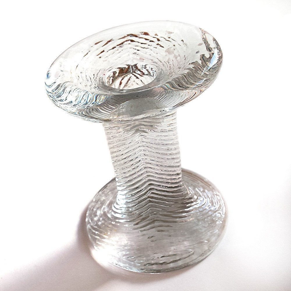 Kosta Boda "Roma" Glass Candlestick Holder by Rolf Sinnemark, Gebruikt, Kosta Boda, -, Ophalen of Verzenden