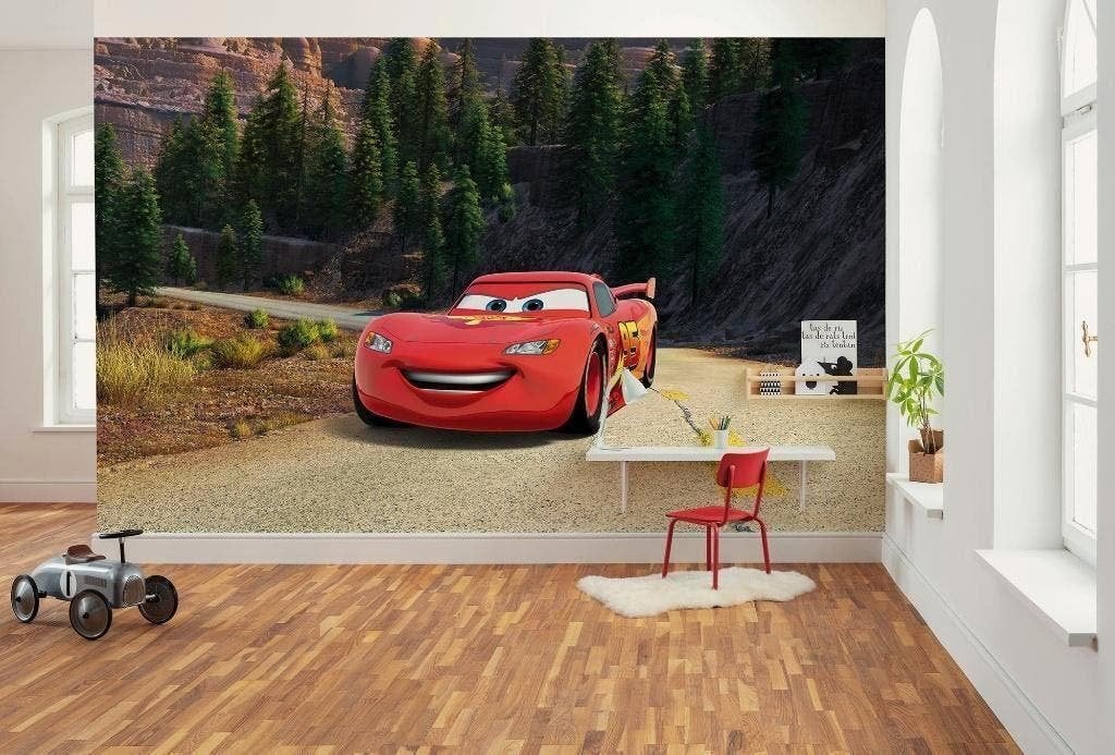 Disney Cars Vlies Behang - 400x250 cm - Gratis Verzending, Verzenden, 5 tot 10 m², Komar