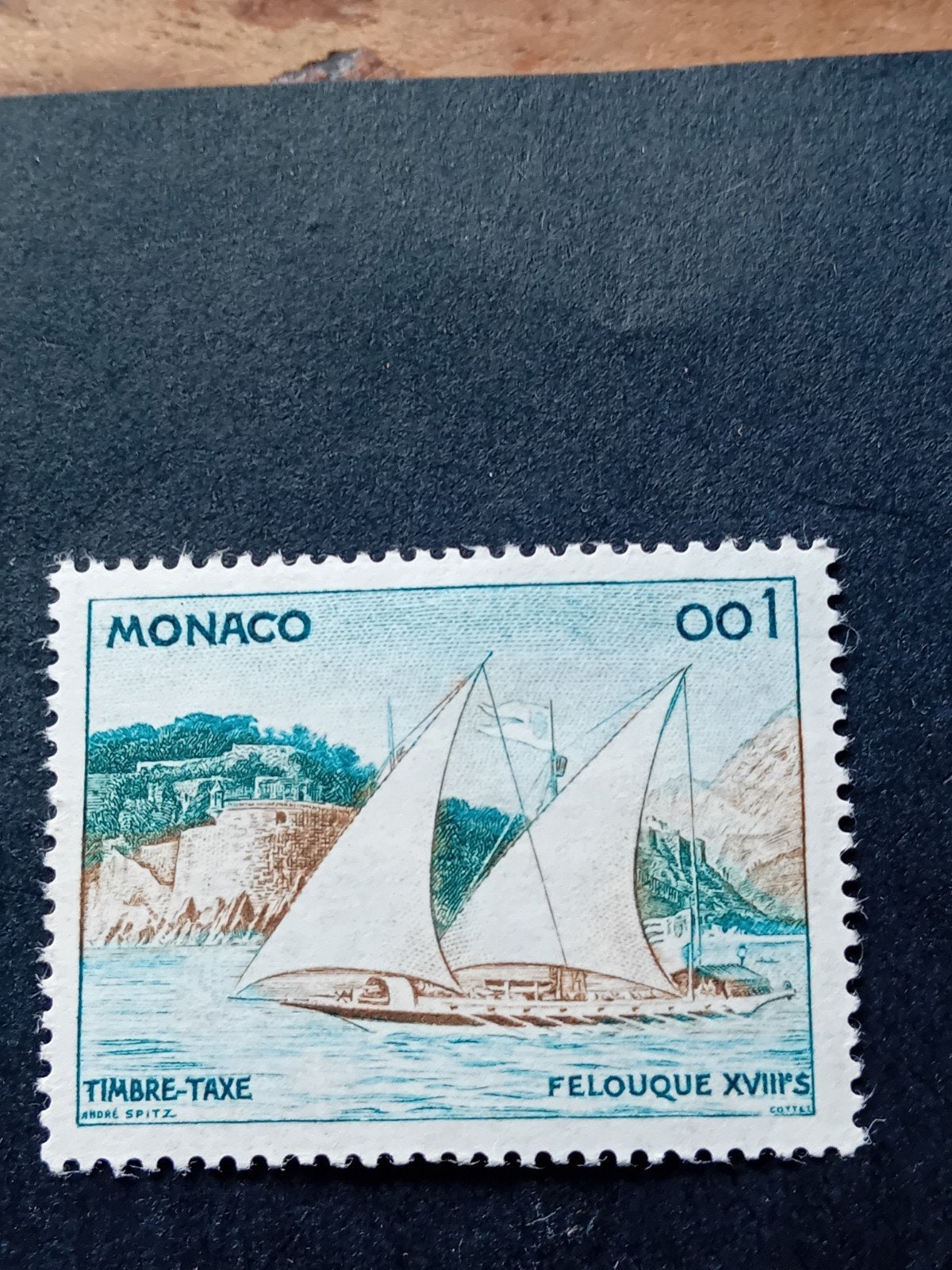 Monaco postzegel - Felouque XVIII'S - Timbre-Taxe, Ophalen of Verzenden, Na 1940, Postfris