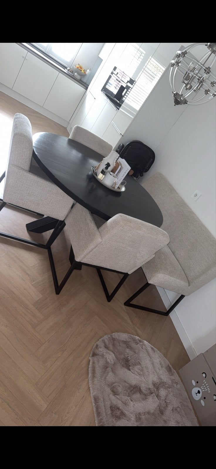 Ronde eettafel met spinpoot - 140 cm diameter, Ophalen, Overige materialen, Gebruikt, 100 tot 150 cm