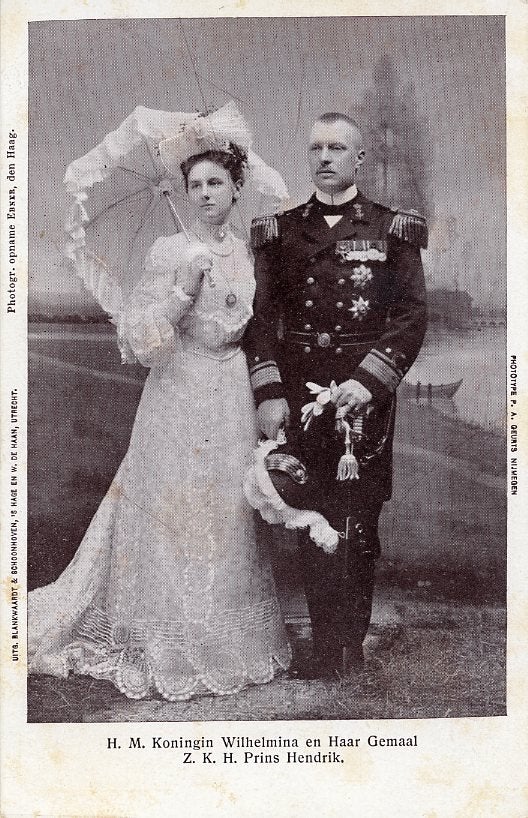 KONINGIN WILHELMINA en PRINS HENDRIK 1901 (DR175), Verzamelen, Koninklijk Huis en Royalty, Verzenden, Gebruikt, Nederland, Kaart, Foto of Prent
