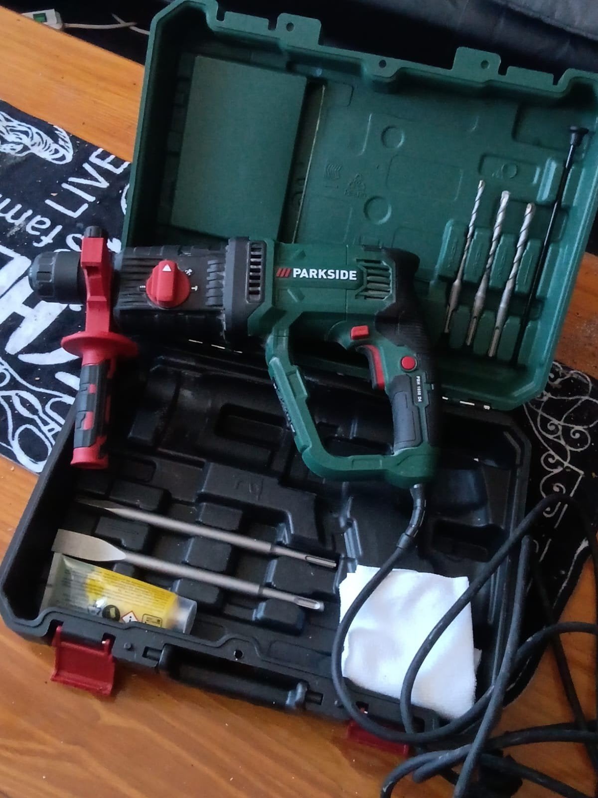 Parkside boorhamer 1x gebruikt, 600 watt of meer, Boor- en/of Breekhamer, Variabele snelheid, Ophalen of Verzenden
