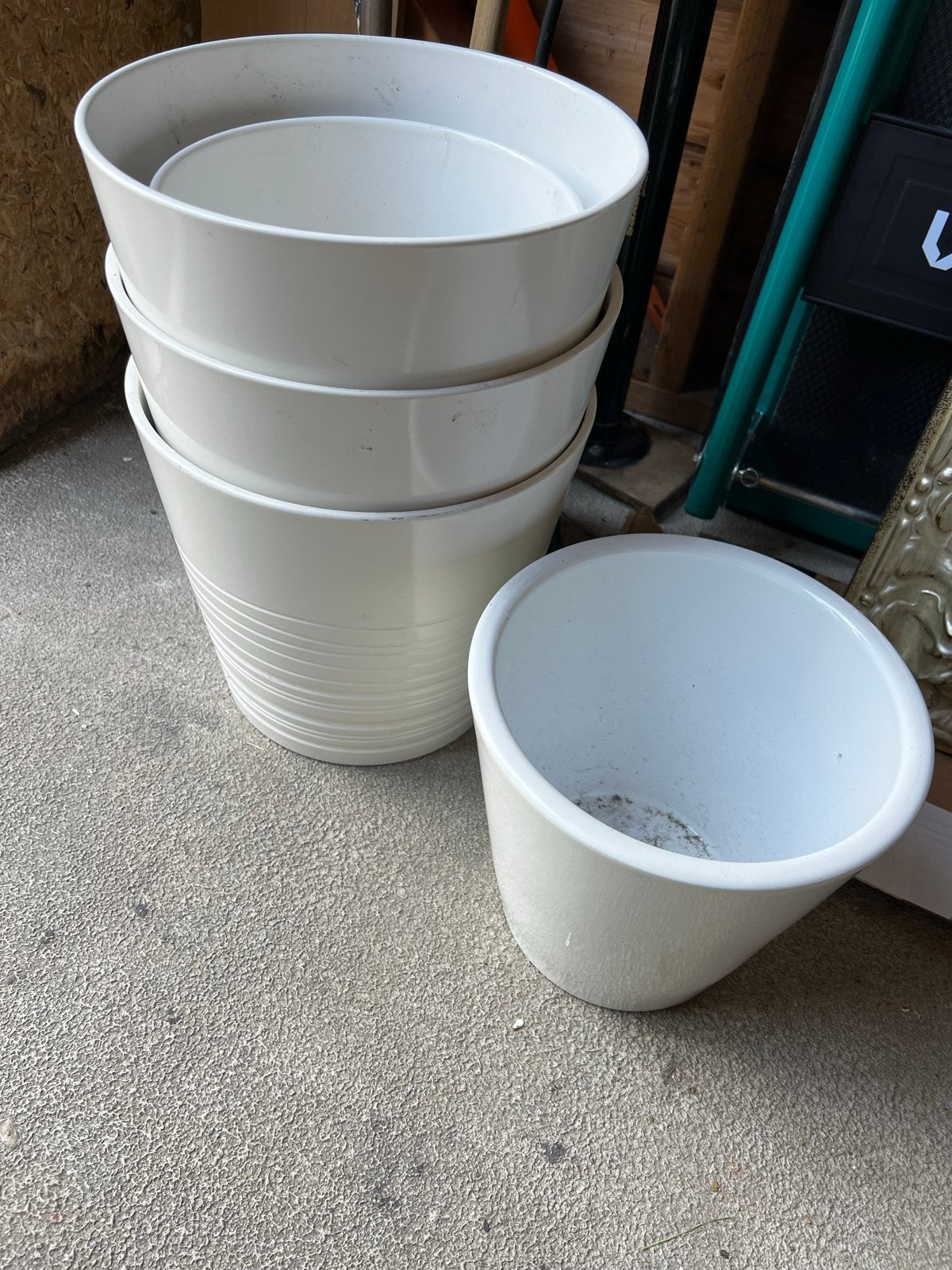 IKEA MUSKOT plantenpotten - 5 stuks, Gebruikt, Rond, Binnen, Ophalen of Verzenden