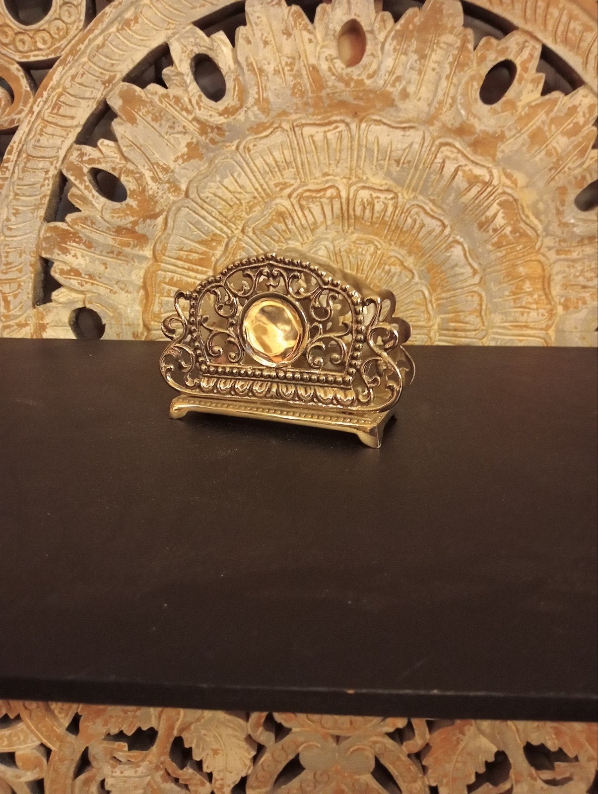 New baroque nikkelen servetjes houder €15, Antiek en Kunst, Ophalen