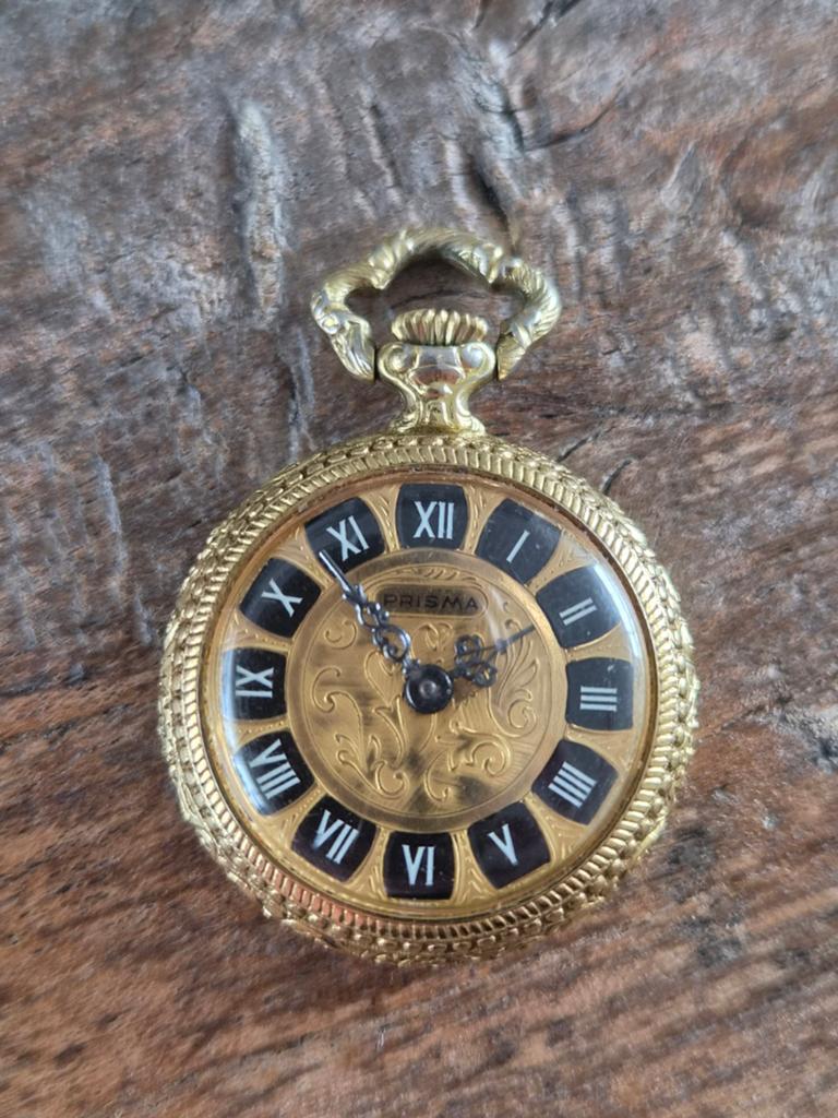 Prisma horloge hanger, Ophalen of Verzenden, Goud, Overige materialen