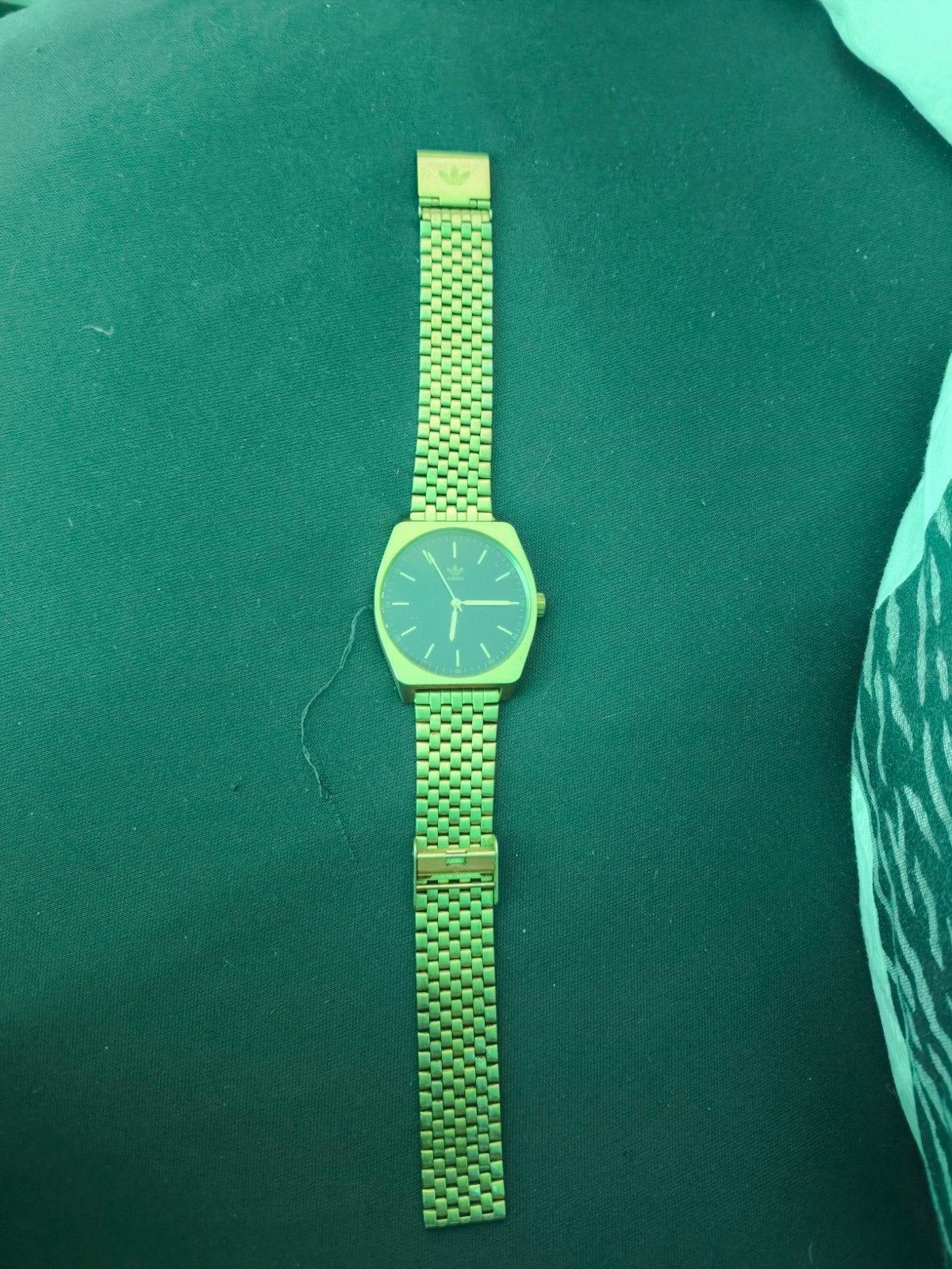 adidas process m1 horloge goudkleurig BATTERIJ LEEG, Overige merken, Staal, Staal, Polshorloge