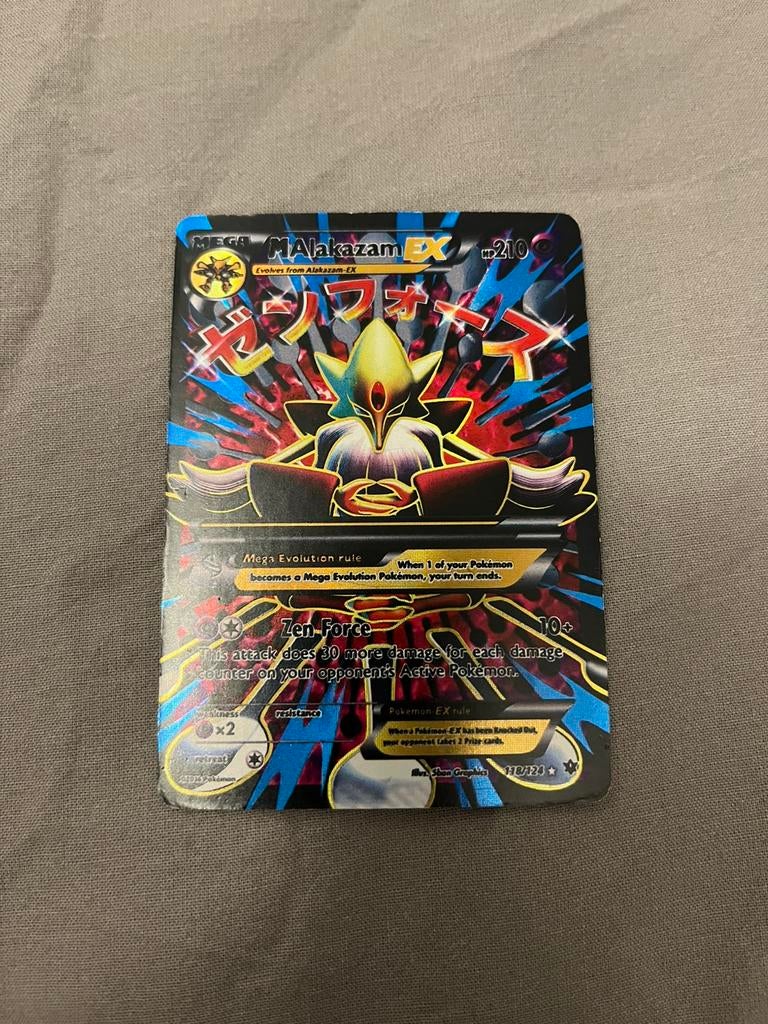 M Alakazam EX 118/124, Hobby en Vrije tijd, Verzamelkaartspellen | Pokémon, Ophalen of Verzenden, Zo goed als nieuw, Losse kaart
