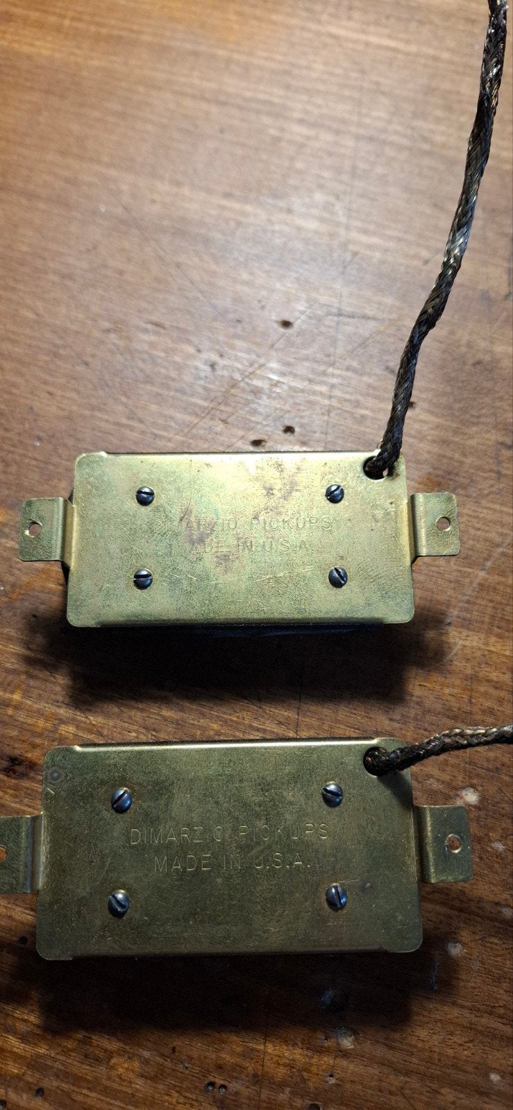 2 vintage dimarzio humbuckers eind 70s dp100 en dp104, Ophalen of Verzenden, Gebruikt, Elektrische gitaar