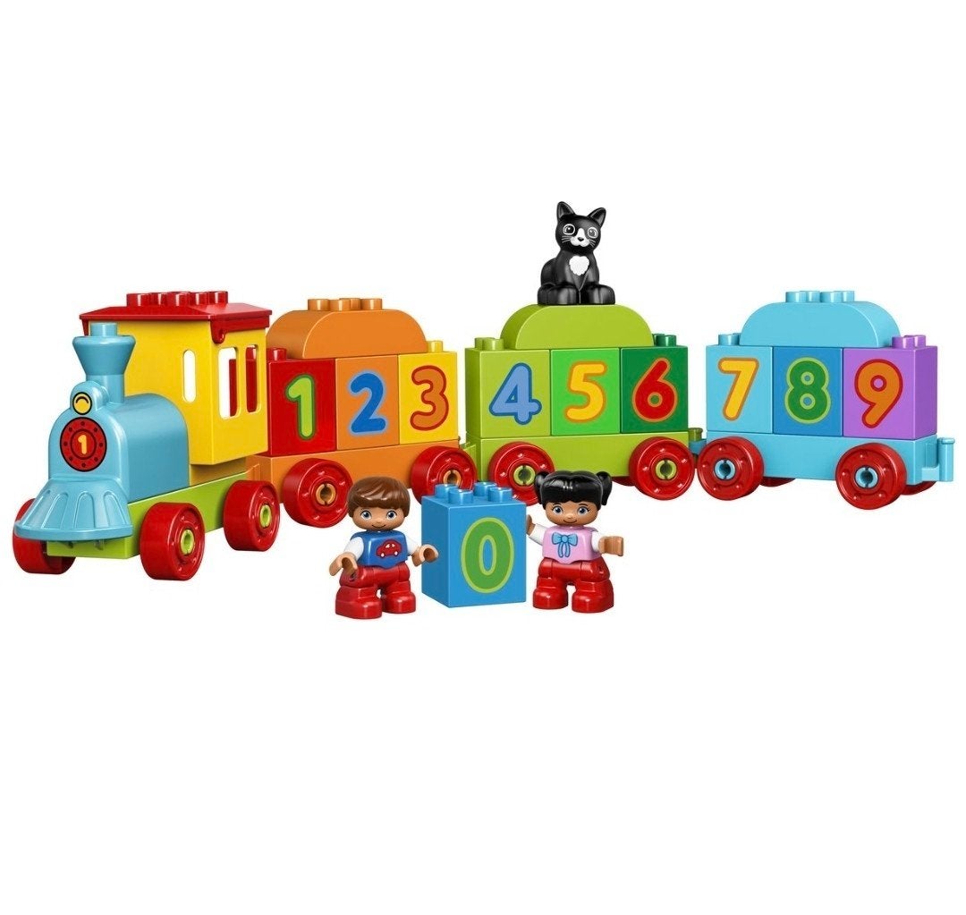 LEGO Duplo set met groene grondplaat en diverse stenen, Ophalen of Verzenden, Zo goed als nieuw, Overige merken