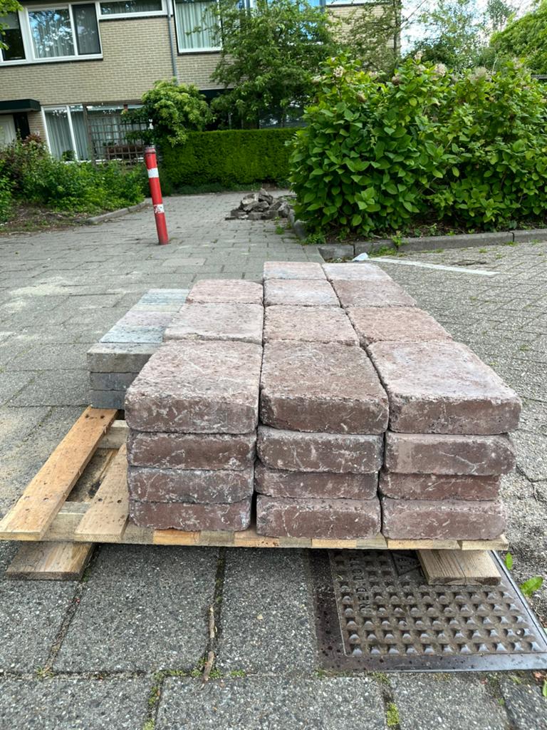 Abbeystones getrommelde stenen roze/bruin, Ophalen, Nieuw, Minder dan 5 m², Beton
