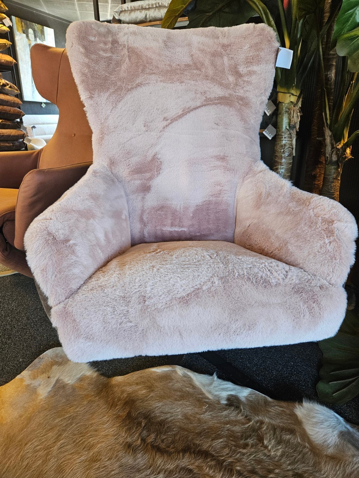 fauteuil BJORN bunny stof met leer, Verzenden, Nieuw, Leer