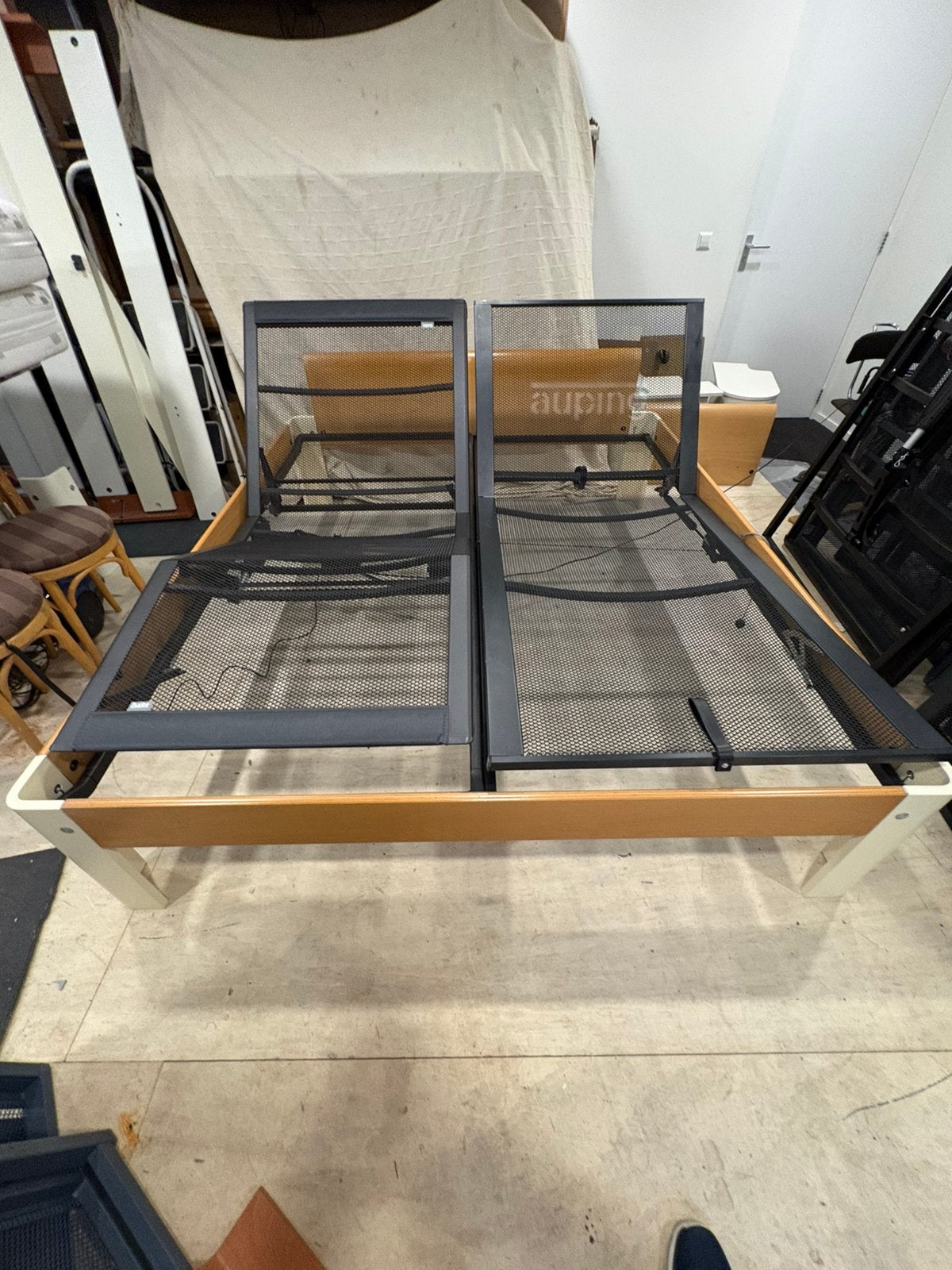 Te koop Auping Auronde 180 x210 Vanille beuken combinatie, Ophalen, Huis en Inrichting