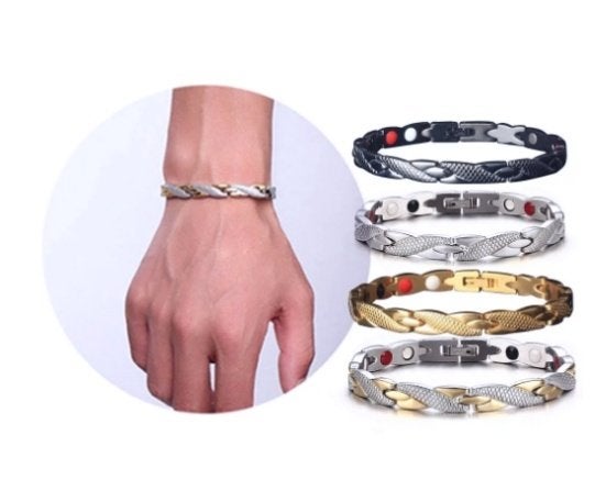 Stalen magnetische armbanden tegen vermoeidhei, Ophalen of Verzenden, Nieuw, Zilver, Staal