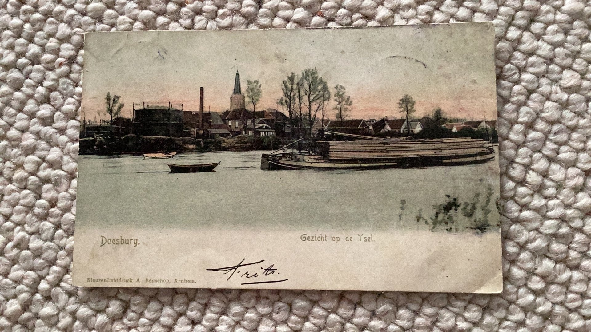 Ansichtkaart Doesburg Gezicht op de Ysel 1905. 991, Verzamelen, Ansichtkaarten | Nederland, Ophalen of Verzenden, Voor 1920, Gelopen