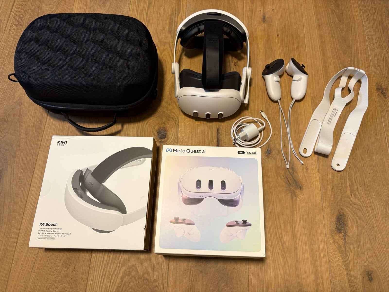 Meta Quest 3 512GB + accessoires en Pro strap met accu, Spelcomputers en Games, Ophalen of Verzenden, Zo goed als nieuw, VR-bril