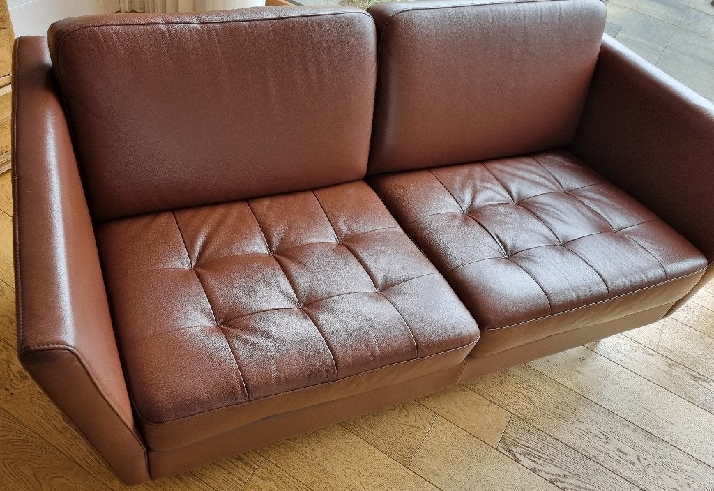 2-zitsbank leer Bo-concept Osaka, Huis en Inrichting, Ophalen, Gebruikt, 150 tot 200 cm, Tweepersoons