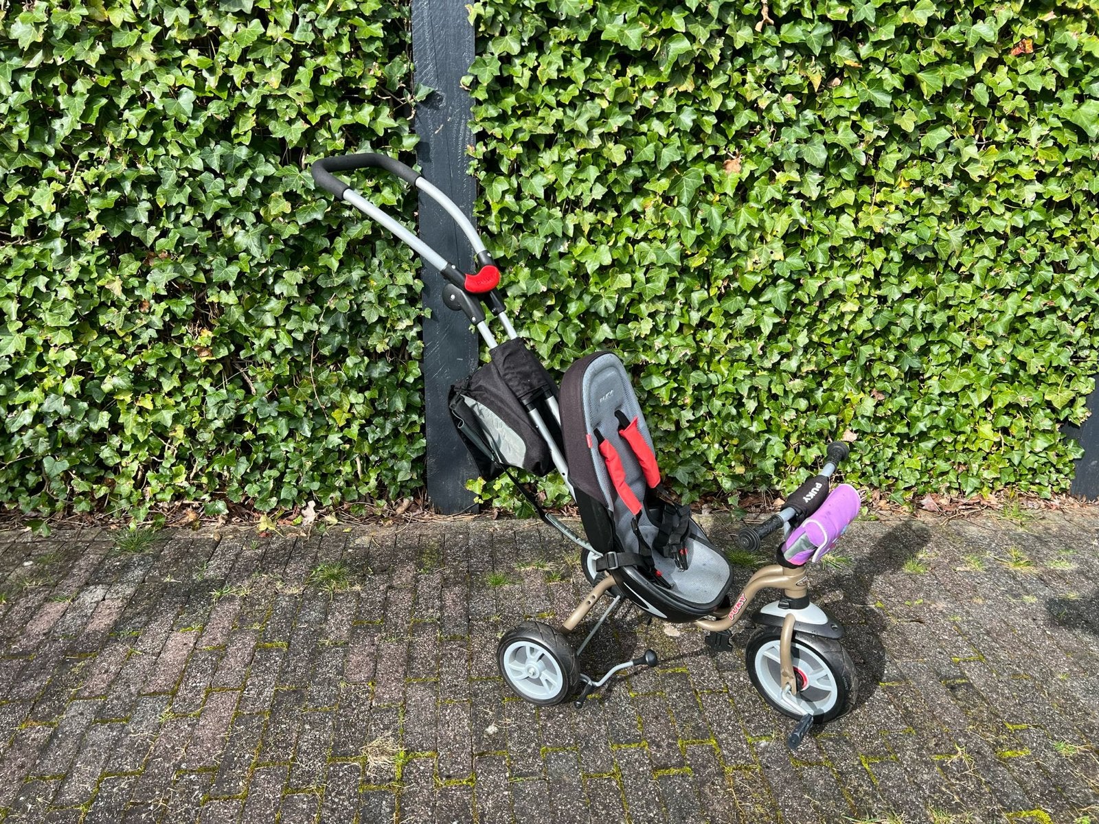 Puky driewieler met duwstang, Ophalen, Gebruikt, Trommelrem, Duwstang