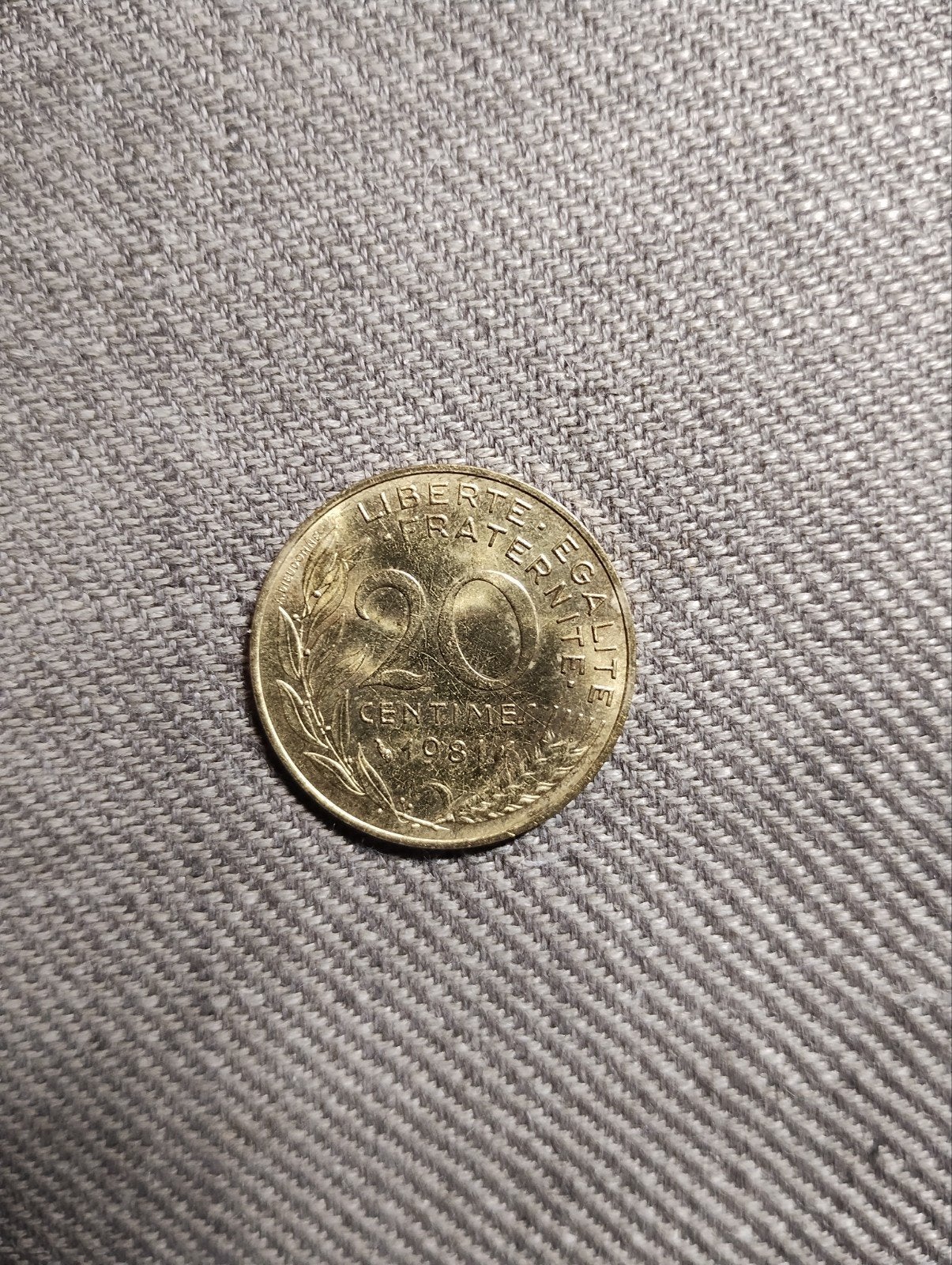 20 Centimes Frankrijk 1981 (M-0309), Verzenden, Frankrijk, Losse munt