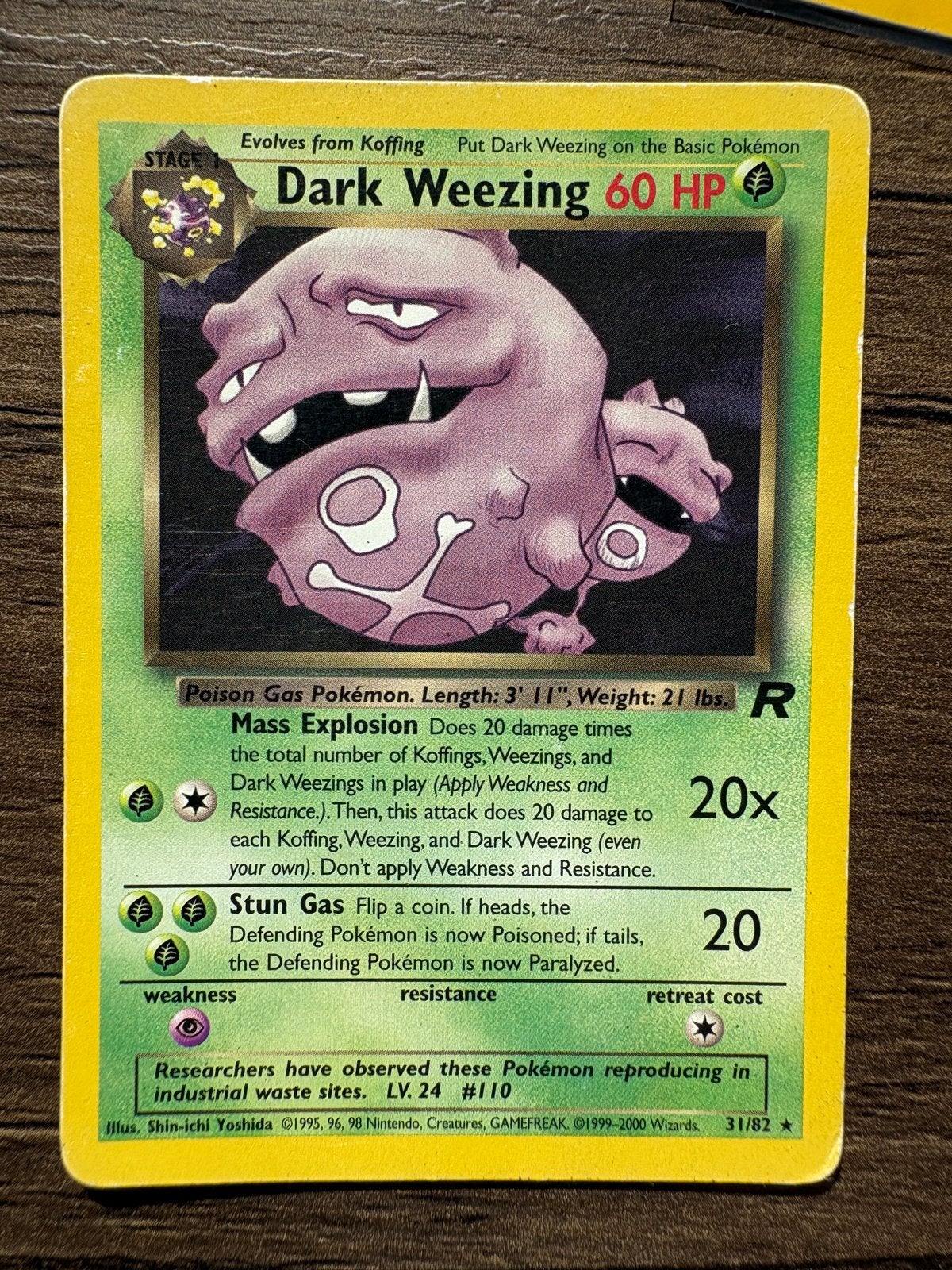 Dark Weezing Team Rocket Non-Holo (31/82) PL, Ophalen, Gebruikt, Losse kaart
