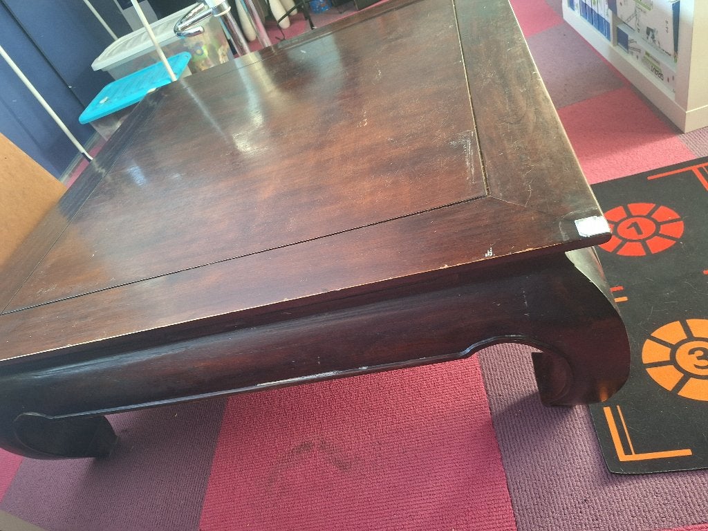 Opium salontafel 100x100 koloniaal, Ophalen, Gebruikt, 100 tot 150 cm, Vierkant