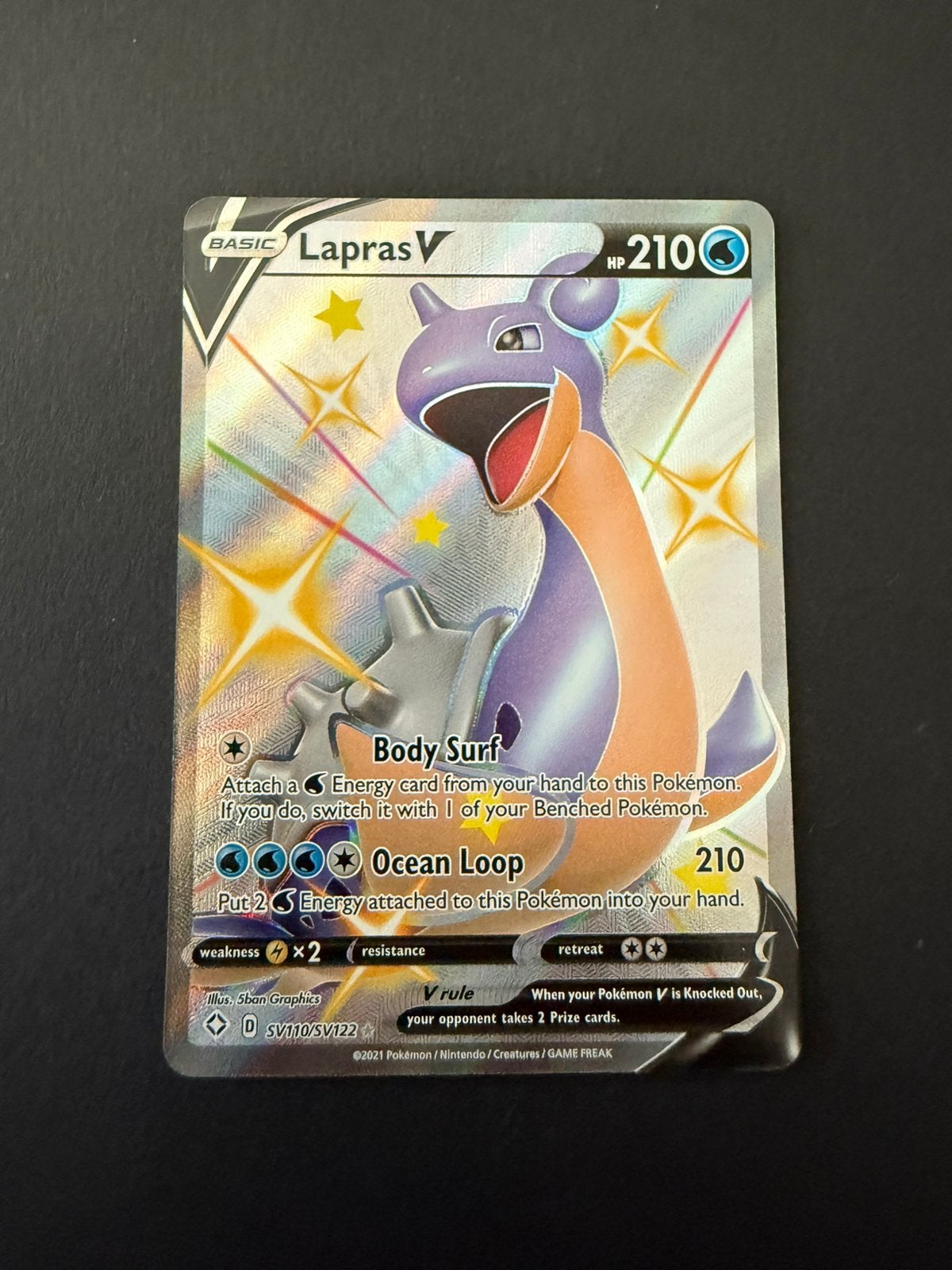 Shining Fates SV110/SV122 LaprasV, Hobby en Vrije tijd, Verzamelkaartspellen | Pokémon, Ophalen of Verzenden, Nieuw, Losse kaart