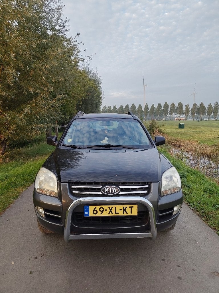 Kia Sportage 2.0 4WD 2007 Zwart, Auto's, Zwart, 4 cilinders, Zwart, Origineel Nederlands