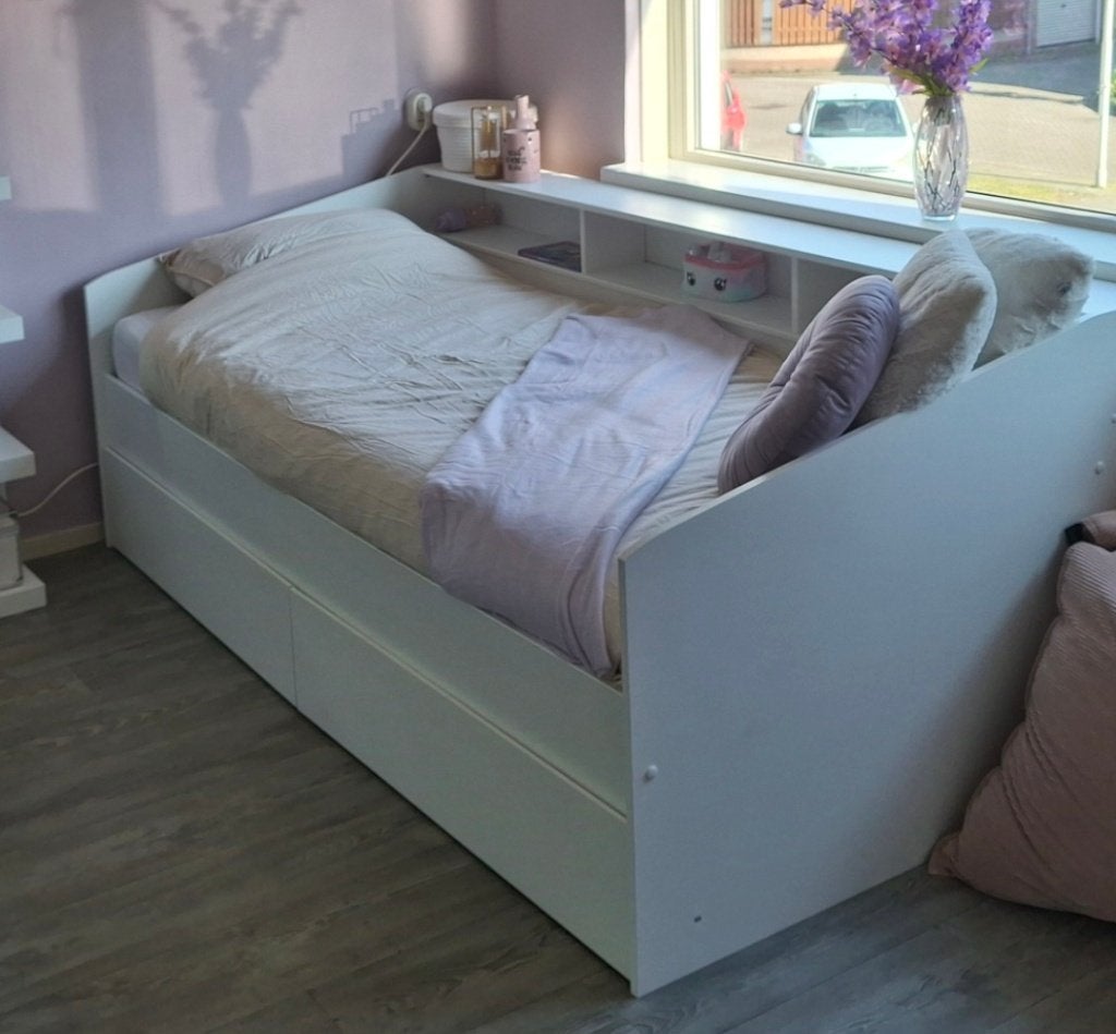 1 persoonsbed, Ophalen, Gebruikt, 90 cm, Eenpersoons