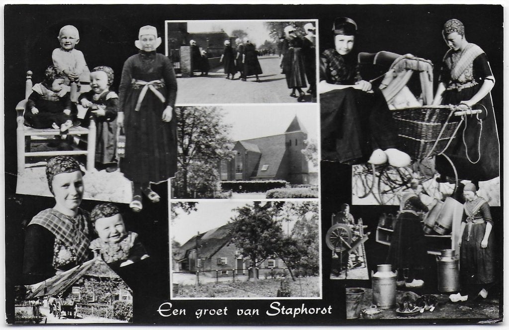 Staphorst Oude Gelopen Ansichtkaart ( B5086 ), Ophalen of Verzenden, 1960 tot 1980, Gelopen