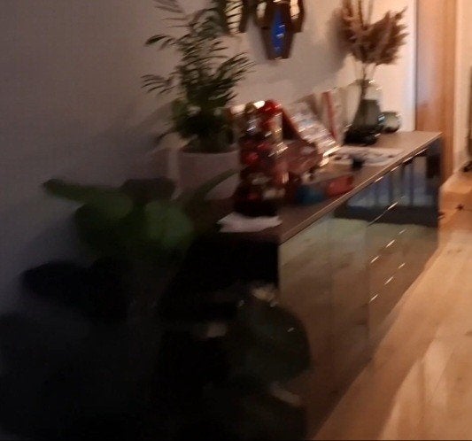 Hoogglans antraciet dressoir, met houten blad. 230 x 60 x 50, Ophalen, Gebruikt, Met deur(en), 200 cm of meer