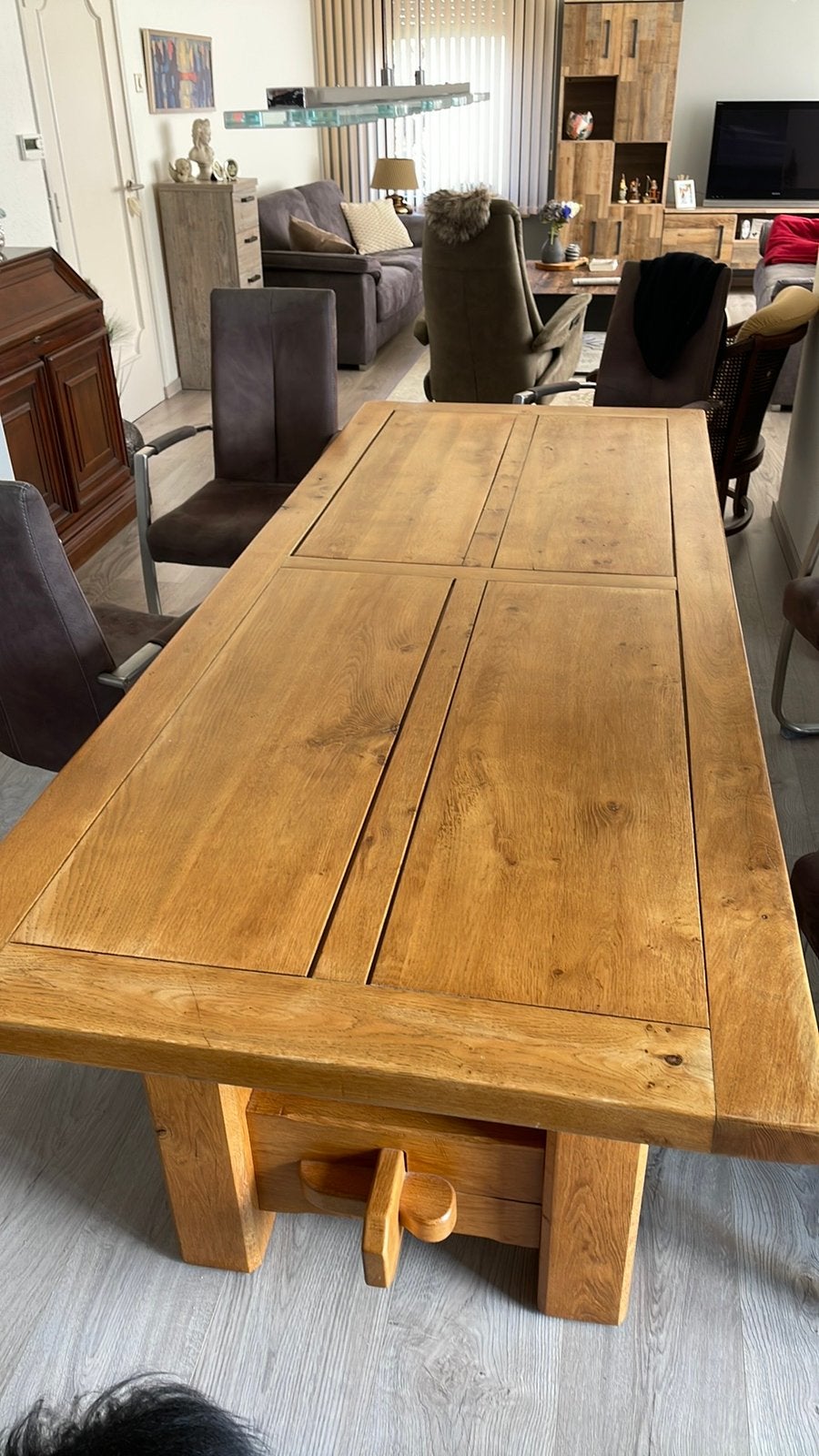 Eettafel, Ophalen, 200 cm of meer, 50 tot 100 cm, Zo goed als nieuw