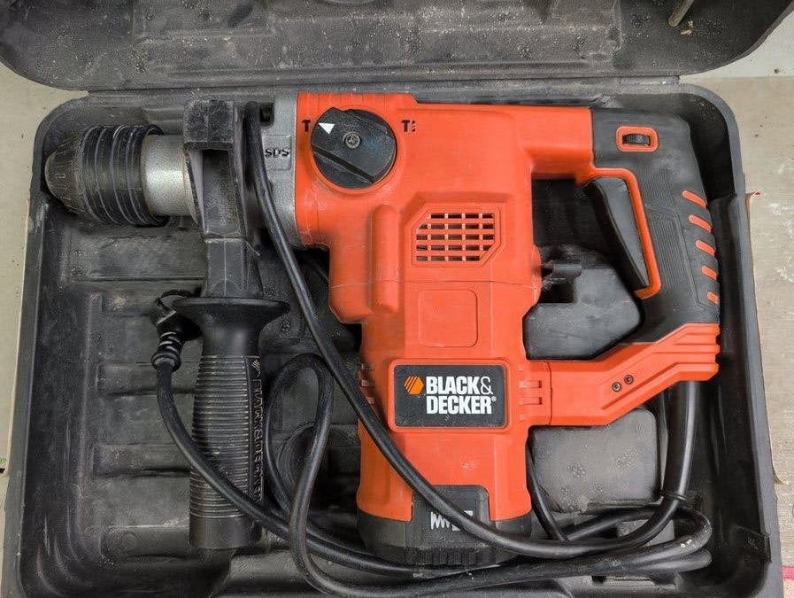 Black & Decker KD1250 Boorhamer - Klopfunctie defect, Boor- en/of Breekhamer, Ophalen of Verzenden, Variabele snelheid, Gebruikt