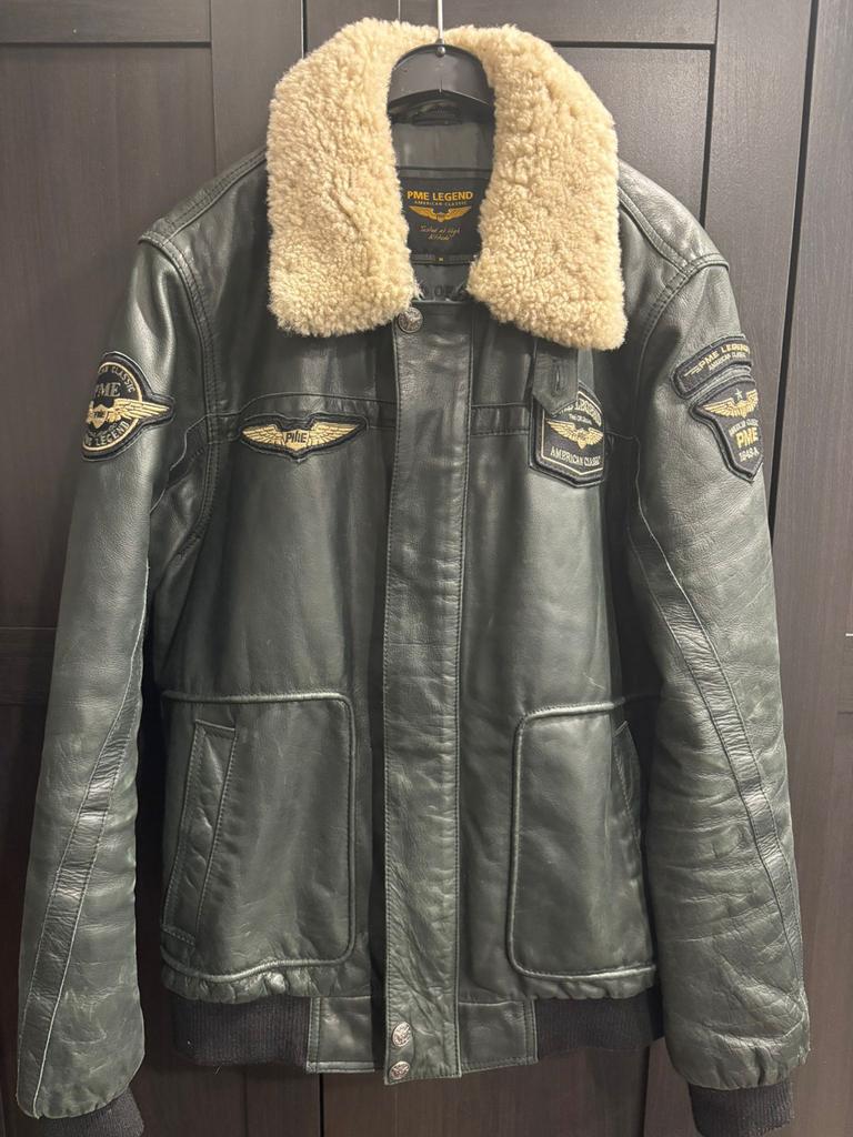 PME LEGEND LEREN JAS MET SCHAPEN BOND, Ophalen, Gedragen, Maat 48/50 (M), Zwart