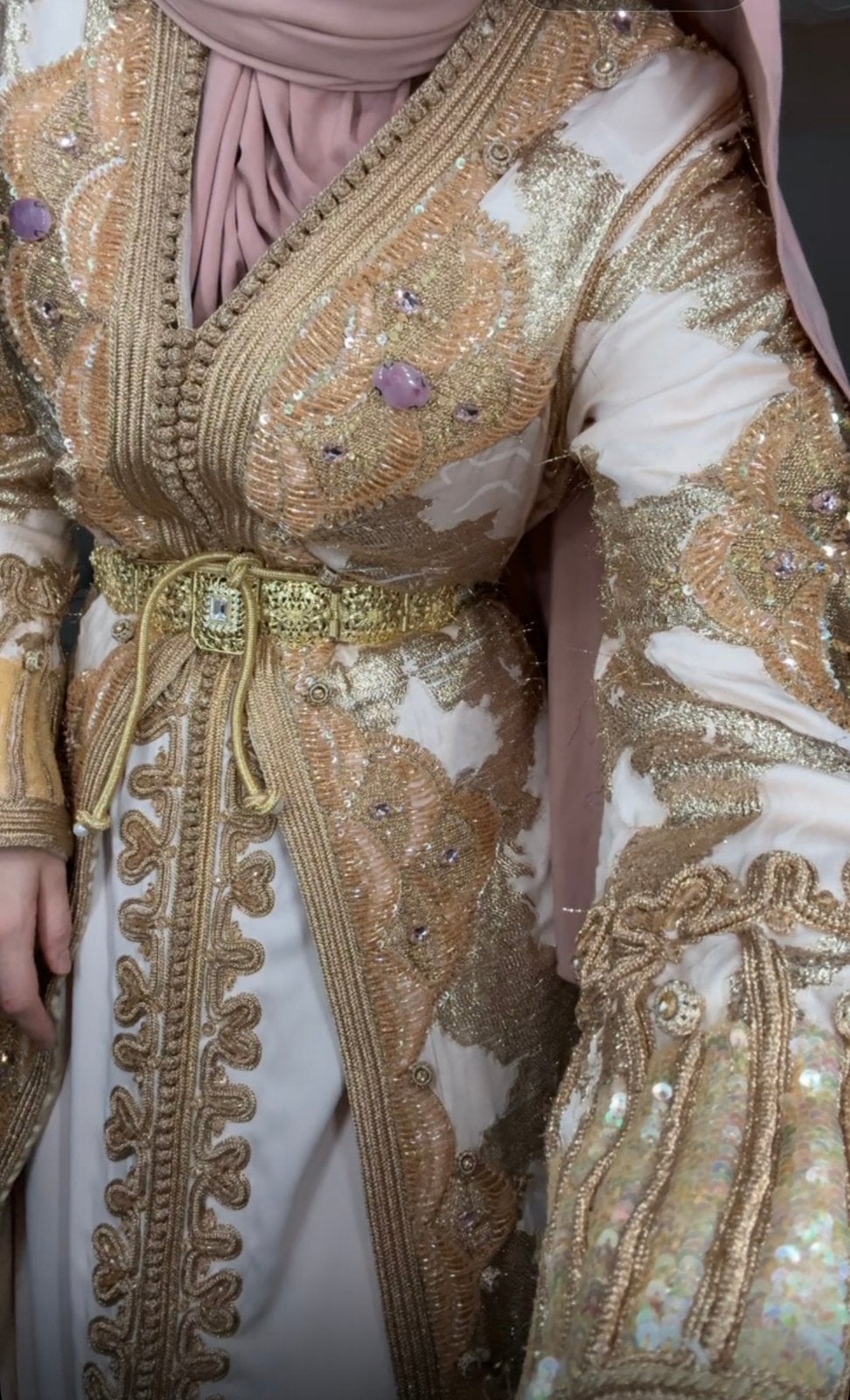 Takchita/ kaftan, Kleding | Dames, Maat 38/40 (M), Overige typen, Ophalen of Verzenden, Zo goed als nieuw